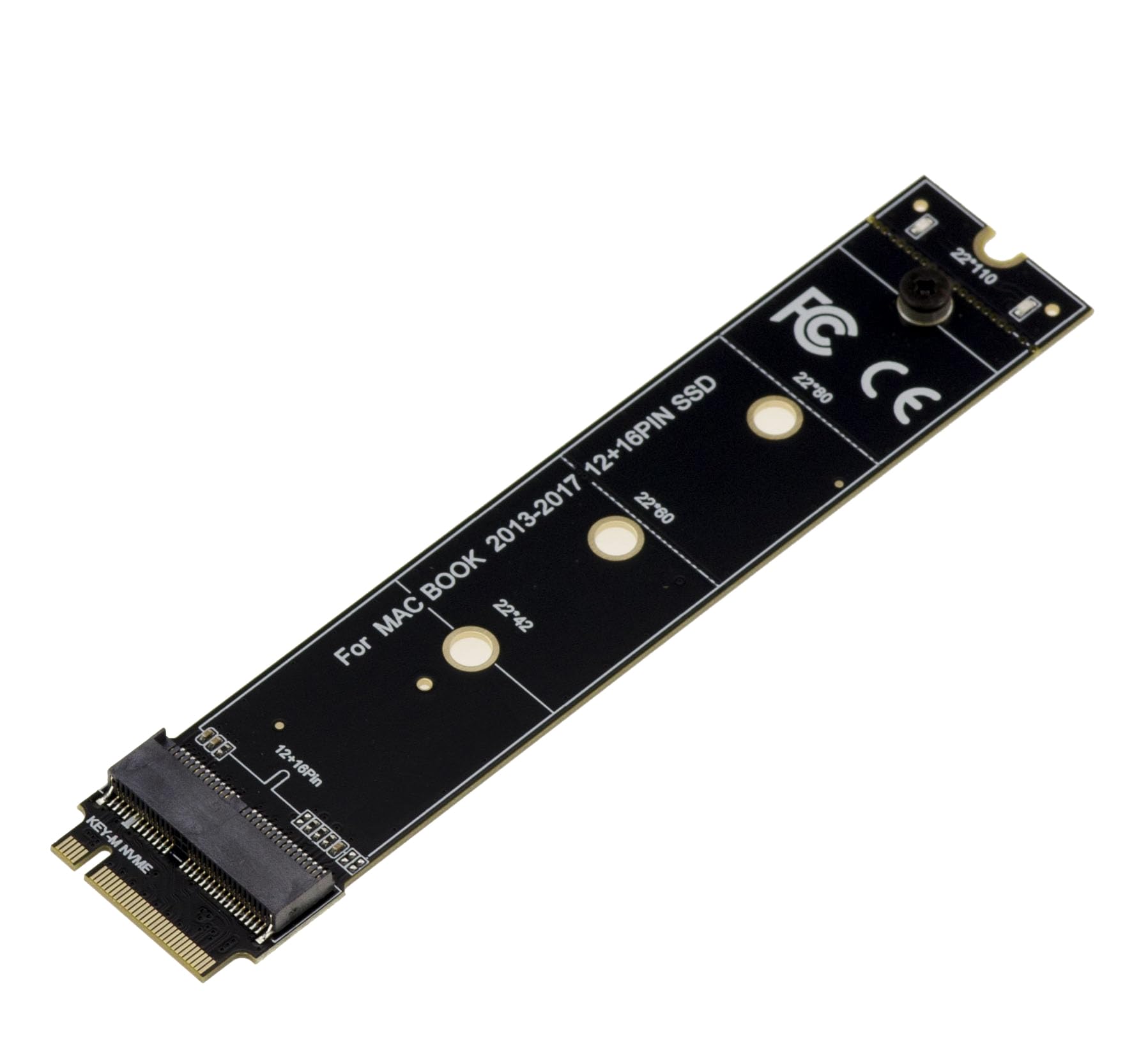 KALEA-INFORMATIQUE Adattatore piatto compatibile per SSD Mac 12+16 pin 2013 e successivi verso porta per SSD M2 M Key