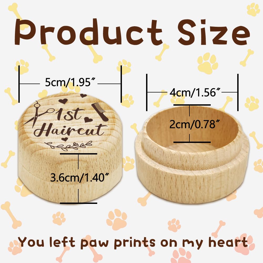 AHANDMAKER Scatola dei ricordi per i primi capelli, in legno, 3D, per conservare i ricordi dell'infanzia, per baby shower, regalo di compleanno