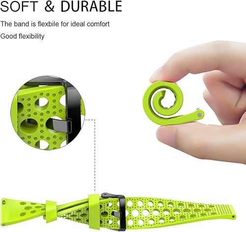 Miniatura 4 de Compatible con correas de reloj inteligente TOZO S3, correa de repuesto de silicona deportiva con hebilla de metal compatible con TOZO S3 1.83