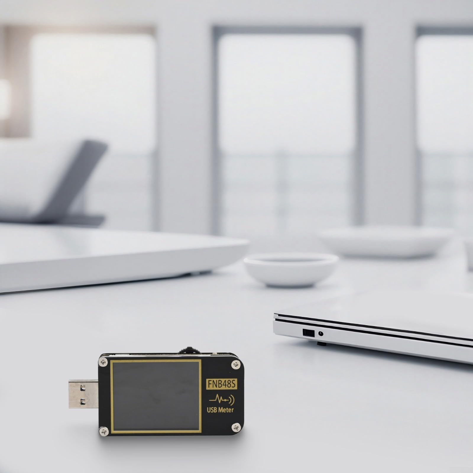 FNB48S Tester USB Misuratore di potenza Rilevatore di corrente di tensione per Qc4 PD3.0 Analizzatore di protocollo di ricarica rapida per display HD da 1,77 pollici per capacità della batteria (senza