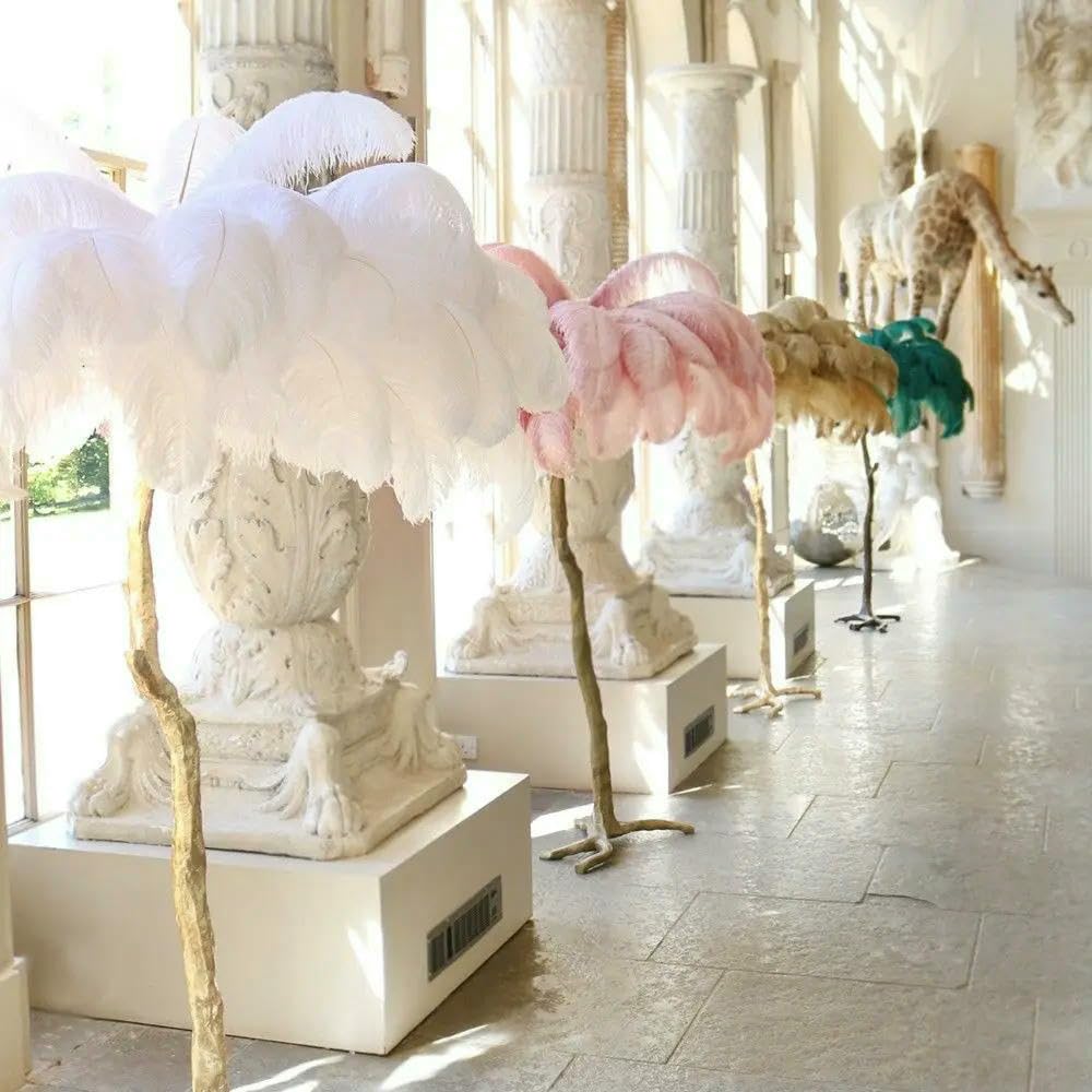 10 pezzi 15-60 cm grandi piume di struzzo piume di struzzo bianche centrotavola di carnevale accessori per feste di nozze decorazione-blu lago-30-35 cm