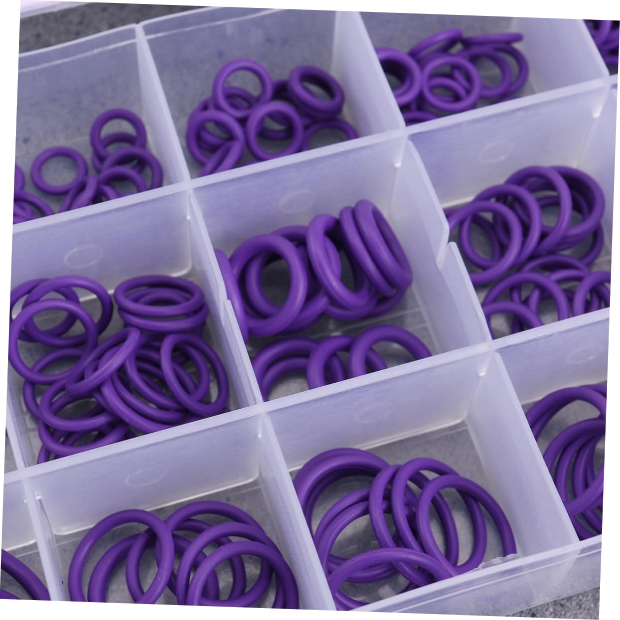 PRETYZOOM 270pcs Rubber Gasket Washer Seal Assortment Kit for Automotive Air Conditioning Plumbing Repair Durable and Elastic Rings Purple