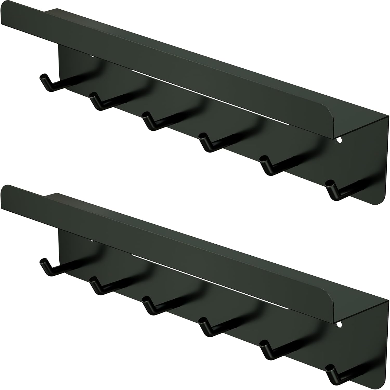 Eanilnaz Key Holder Wall Mount Decorative Key and Mail Holder with Shelf 6 Key Hooks for Wall – Key Rack for Hallway Kitchen Decor entryway, Office, Bathroom, Living Room(2 Packs)