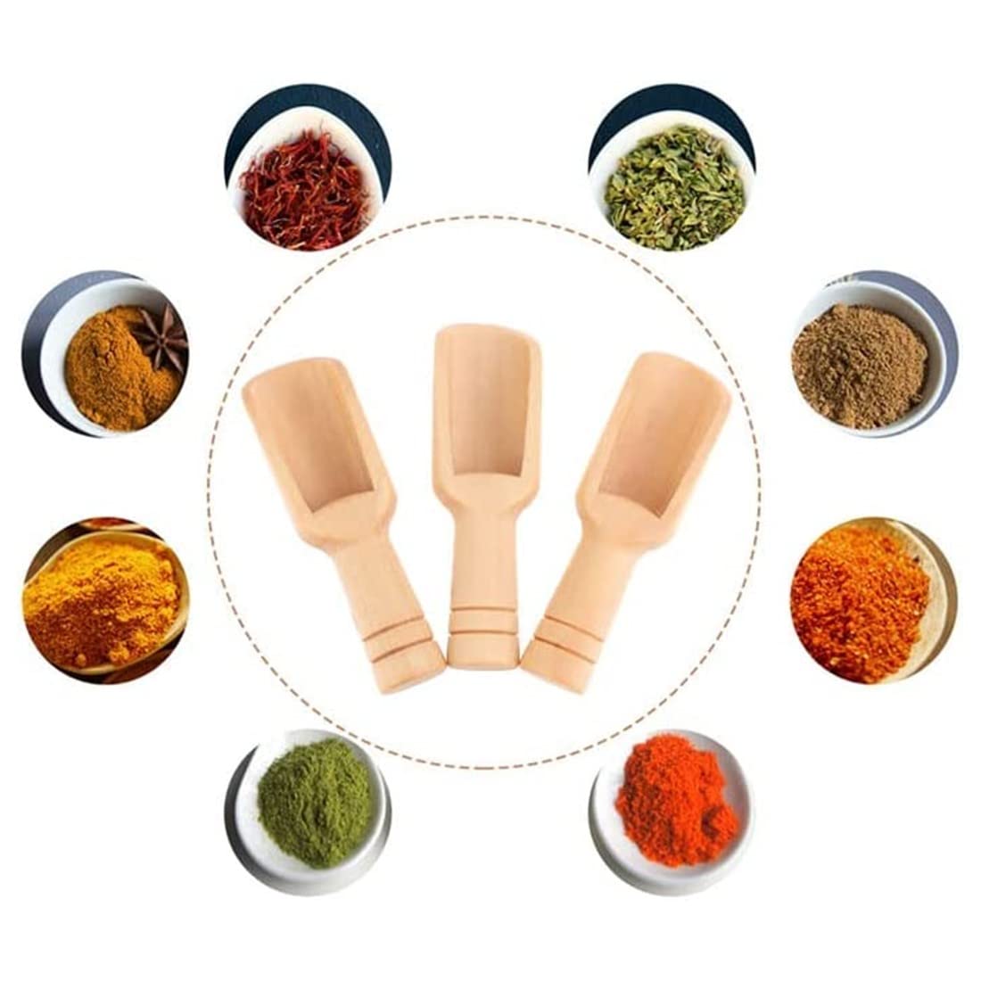 Cucchiaini In Legno Per Spezie - 3 Pezzi Per Miele, Zucchero, Sali E Gelato - Foto 7