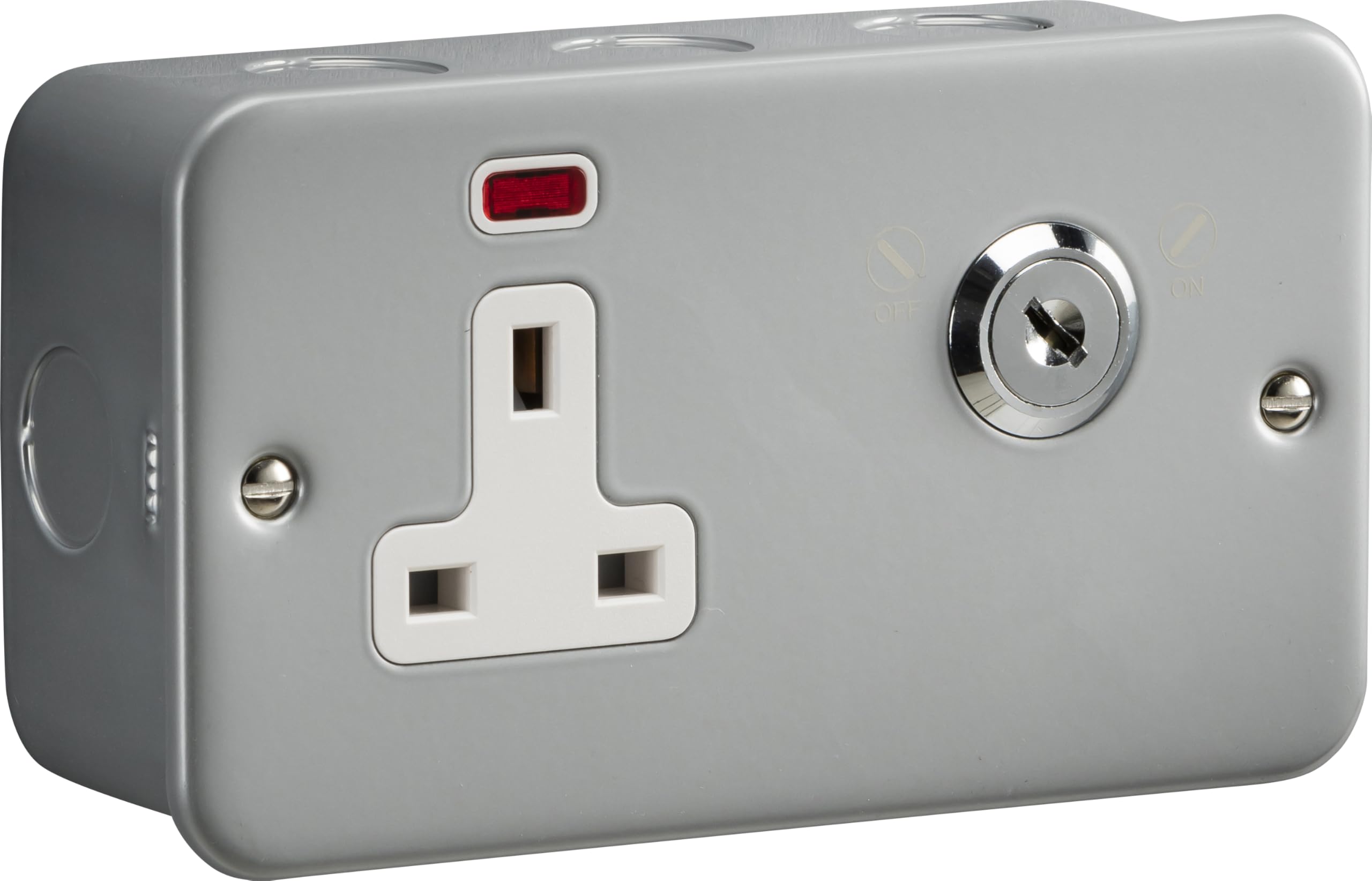 Knightsbridge 13A DP Lockable Socket with Neon