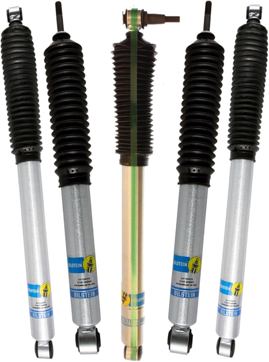 5100 Set of Monotube Gas Shocks with Steering Stabilizer fits 2008-2016 Ford F250 / F350 4WD Pickups | Includes TrendsAuto Decal | 24-186018 24-186025 24-196284
