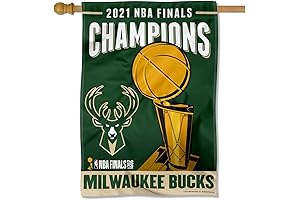 Milwaukee Bucks 2021 NBA Championship House Banner Flag
