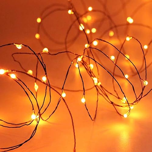 Miniatura 3 de Twinkle Star Guirnalda de luces de cobre blanco de 200 LED de 66 pies, regulables, luces de hadas USB para interiores y exteriores, dormitorio,