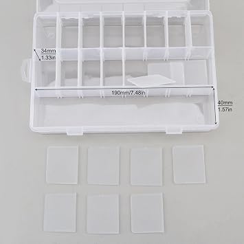 24 Compartment Electronic Component Storage Box Case, SMD SMT Case, Electronic Boxes (7.63 x 5.19 inch)