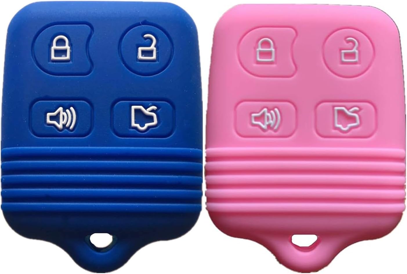 Key Fob Cover for Crown Victoria: Key Fob Case Replacement Fit for Ford Focus Mustang Cmax Expedition Crown Victoria 1998 to 2011 GQ43VT11T CWTWB1U331 8S4Z15K601AA Blue & Pink Remote Protector