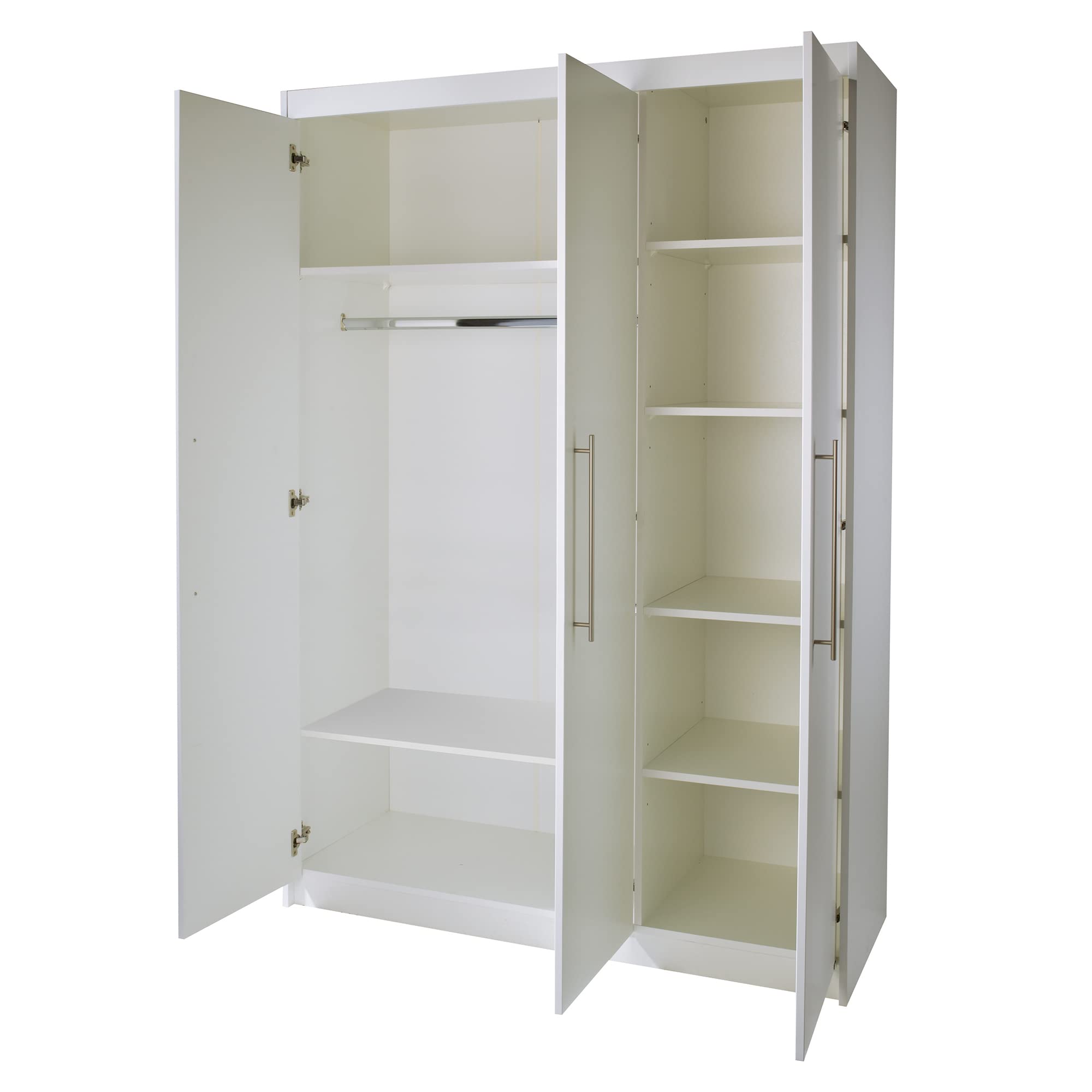 roba Juego completo de habitación infantil Maren, incluye cuna, superficie de 70 x 140 cm, cómoda cambiador estrecha con cambiador y armario de 3 puertas, color blanco
