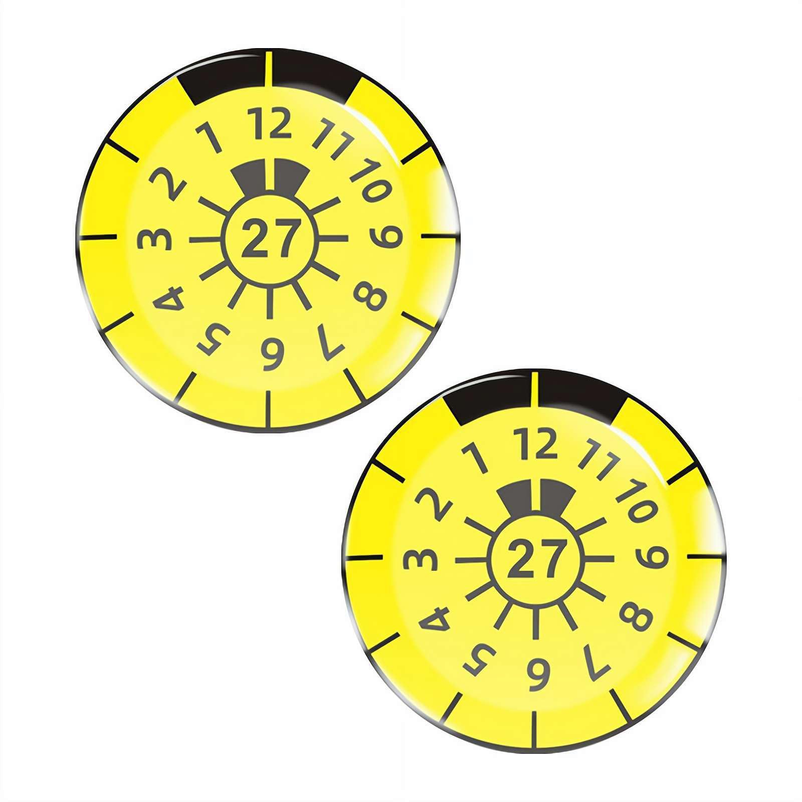 YROHGKPN Pack Of 2 Gel Raised License Plate Inspection Stickers Strong