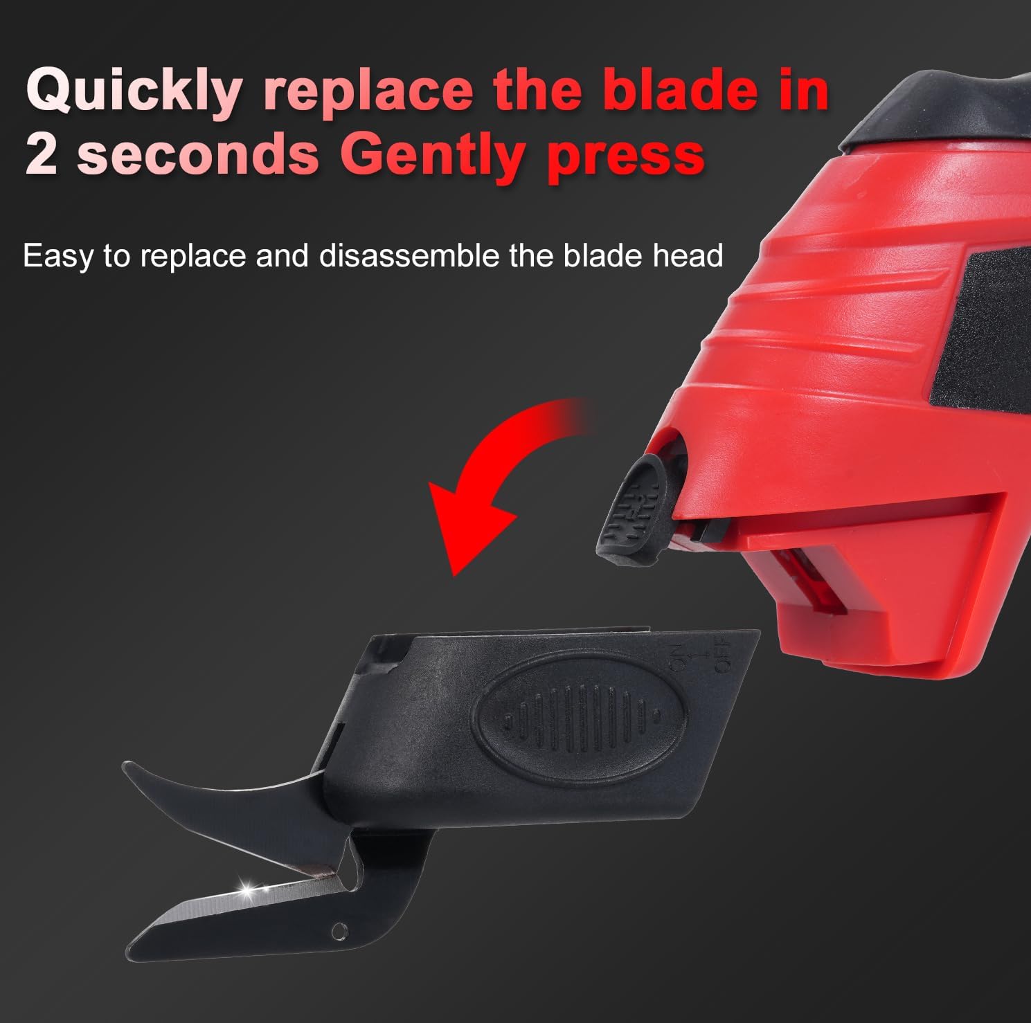 Cordless Scissor with 3pcs Replaceable Blades, Power Shears with 4.2V 2000mAh Rechargeable Lithium-Ion Battery for Fabric Leather Carpet Plant Stems Rigid Cardboard PVC Plastic Board