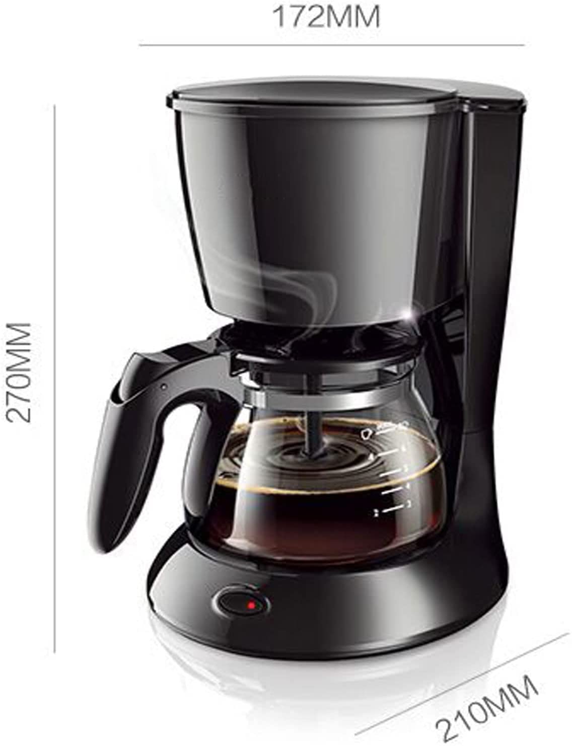 Macchina da caffè Macchina da caffè Completamente Automatica, Macchina da caffè Americano per Uso Domestico, capacità 600 ML, spegnimento Automatico in 30 Minuti, 210x172X270MM