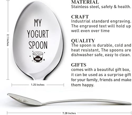 Miniatura 14 de Divertidos regalos de cumpleaños para mujeres y hombres, mi cuchara de avena, regalos de Navidad de Acción de Gracias para mamá, papá, abuela