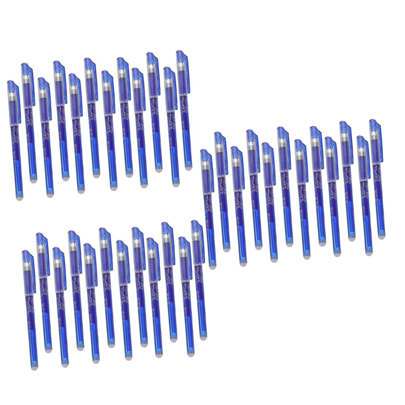 Lurrose 36 Pièces stylo effaçable stylos à bille noir s gel noirs de prise de notes effaçables erasable pen bleu chinois pour écrire 0,5 encrer Blue