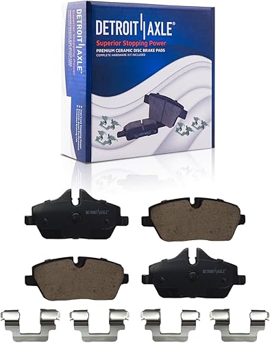 Miniatura 3 de Detroit Axle - Kit de freno para pastillas de freno de cerámica delanteras y traseras 2007-2015 Mini Cooper con accesorios de repuesto 2008 2009