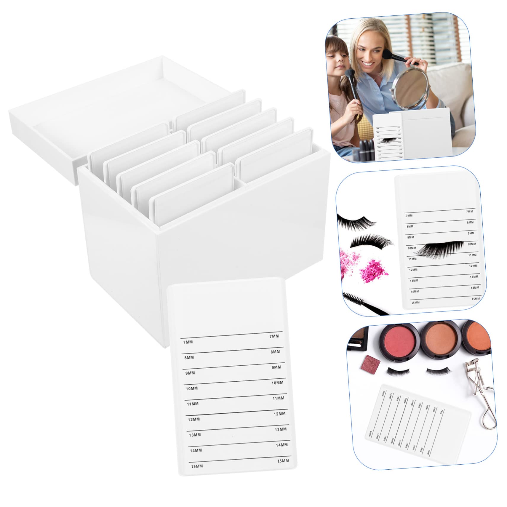 Caja de Almacenamiento de Pestañas de Expositor para Pestañas Postizas Organizador de Cosméticos para Salón de Belleza