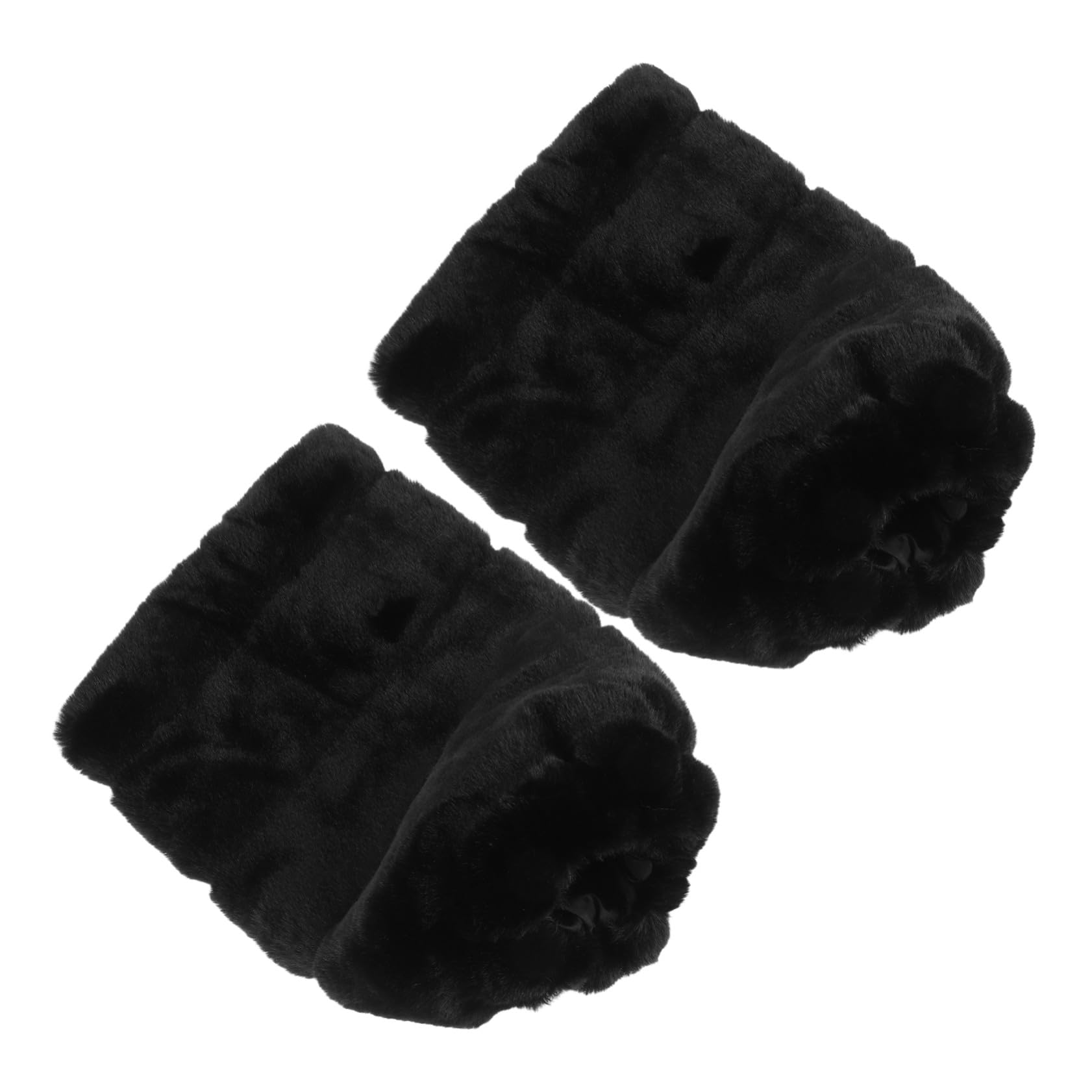 Calentadores Largos de Piel Sintética para Mujer en Color Negro, Cómodos y Acogedores, Ideales para Clima Frío y Uso Diario