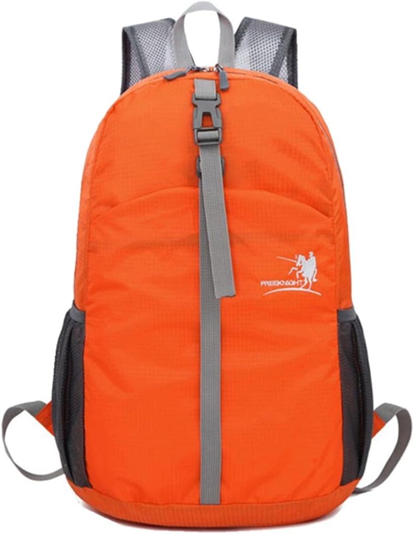 25/30/35L Ultra Lightweight Packable Foldable Durable Backpack Travel Hiking Daypack Carry On Bag Unisex Outdoor (Orange)