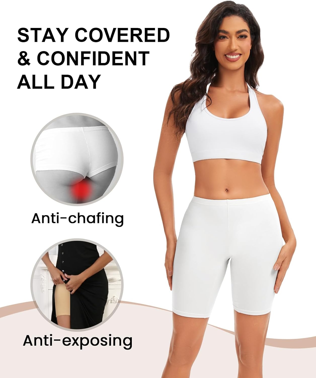 Sunm Boutique Combed Cotton Womens Underwear Boxer Briefs, Anti Chafing Boy Shorts Panties for Women - Image 4