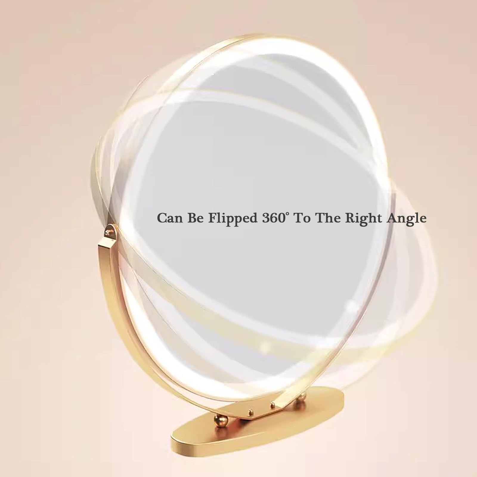 Specchio da trucco a LED con rotazione a 360° Touch dimmerabile, 3 colori gratuiti nding Vani illuminazione da tavolo - Specchio Lar per camera da letto e soggiorno amanti del Beau
