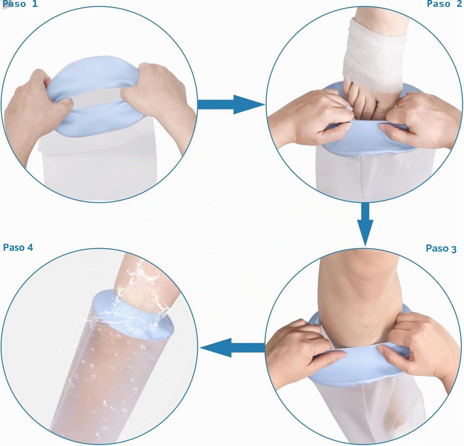 Fasola Protector Escayola Pierna Niños, Funda Escayola Pierna Reutilizable Niños Mantenga el Vendaje Seco Durante la Ducha, 72cm