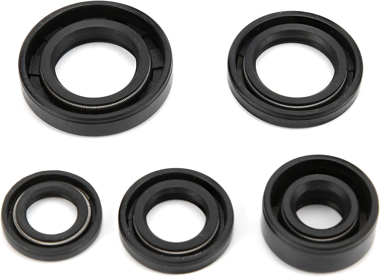 5pcs Engine Oil Seals, Engine Oil Seal Set Kit Accessory for Pit PRO Trail Quad Dirt Bike ATV