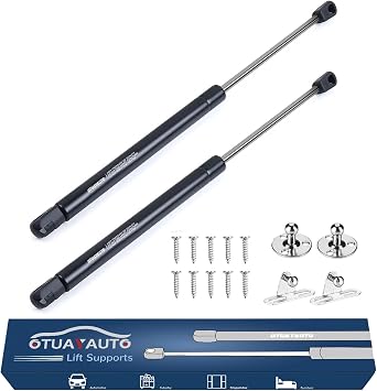 OTUAYAUTO 16 inch Gas Strut - 200N/45Lbs Universal Lift Support - C1615208, C1622331 Gas Shocks for Tool Box Shock, Truck Cap Strut, Hydraulic Door Hinge, Cabinet Gas Strut, RV Door Strut
