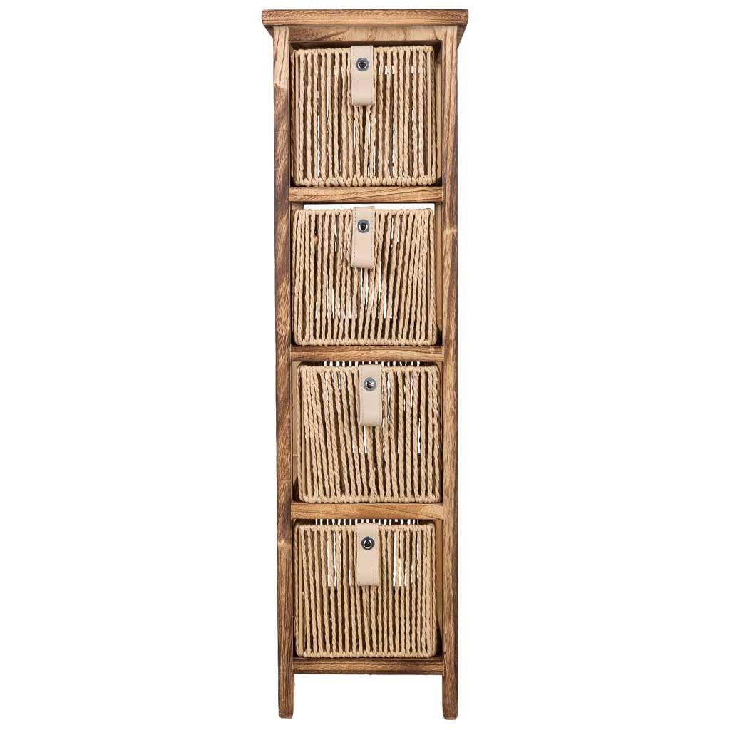 WANDERLUST DECO Cajonera de Madera marrón 22x26x78h cm