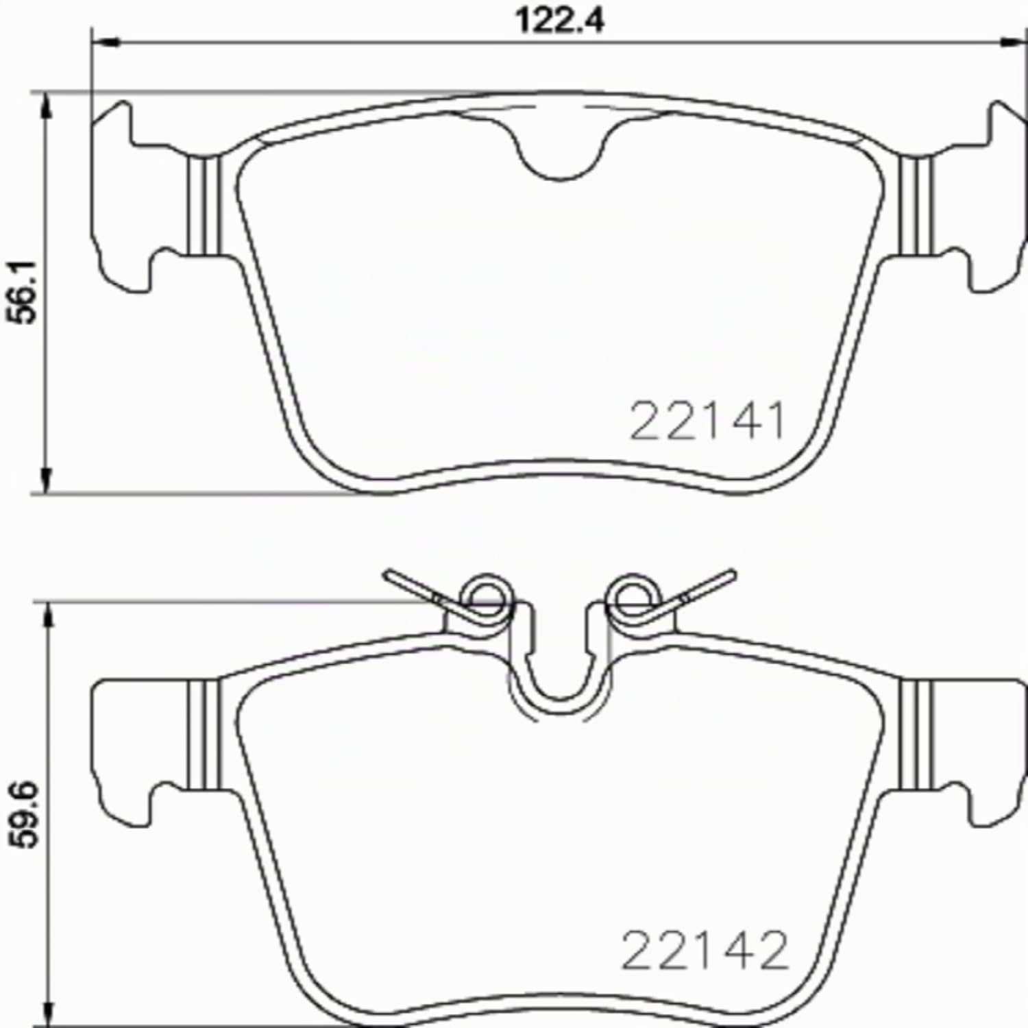 Brembo P86029 Jeu de plaquettes de frein arrière en alliage d'acier allié à faible teneur en métal Land Rover OE # 31471265