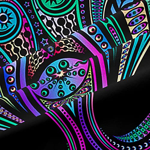 Alien Printed Window Curtains Kids Galaxy Outer Space Themed Curtains For Bedroom Trippy Alien Hippie Skull Decor Window Drapes Colorful Tie Dye 30%-50% Blackout Curtains Room (2 Panels， 38 X 45 Inch) #TOP6