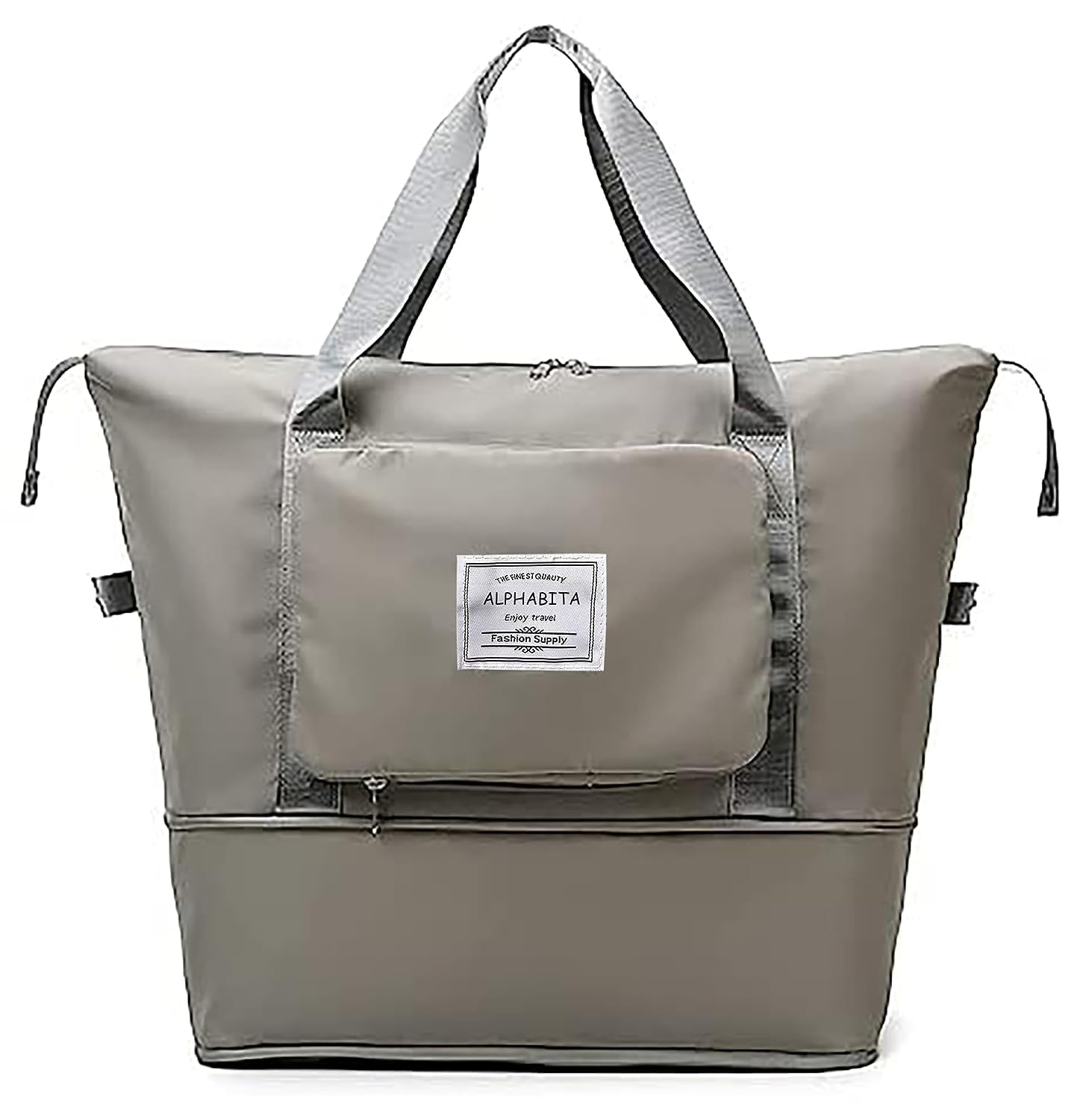 MANIYA ENTERPRISE Foldable Duffle Bag for Travelling | Waterproof and Large Travel Bag for Women Luggage | Expandable & Multipurpose Large Capacity Weekender Carry Bag for Women Travel (Grey)