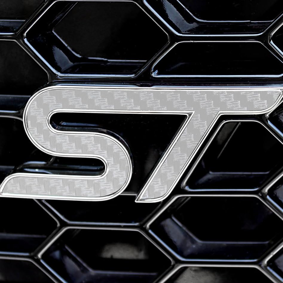 Image of ST Emblem Insert Decals - Set of 2 - Compatible with and Fits Ford Edge ST 2019 & Newer (Silver)