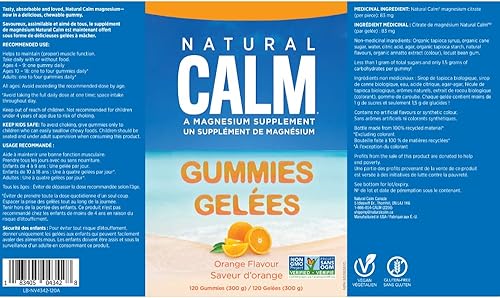 Miniatura 7 de NATURAL VITALITY Gomitas de magnesio Orange Calm, 120 CT