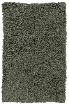 Linon New Flokati Hand Woven Wool 24"x43" Rug in Olive Green