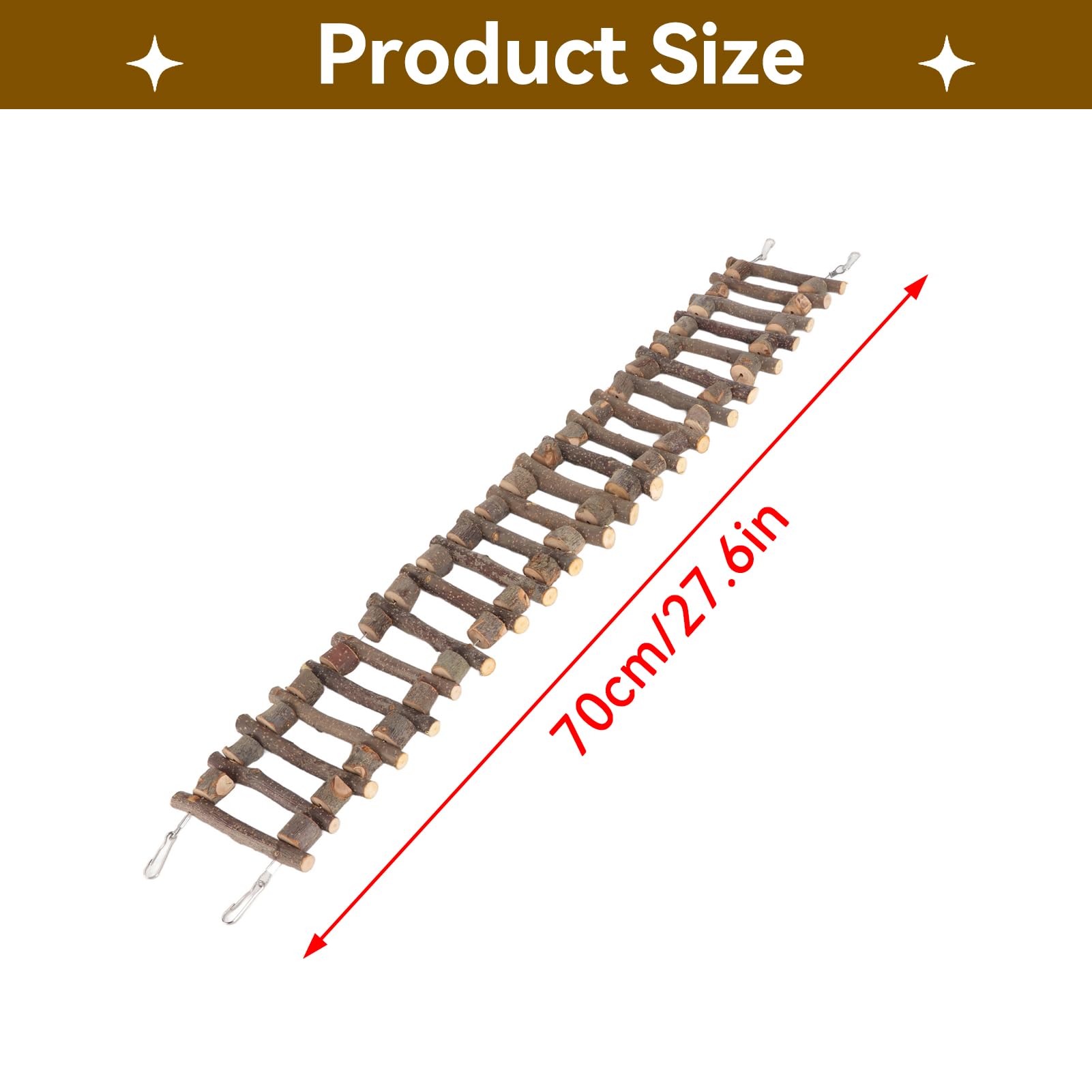 Échelle d'escalade pour petits animaux, produits pour animaux domestiques, échelle d'escalade pour cage pour perroquet (70 cm)