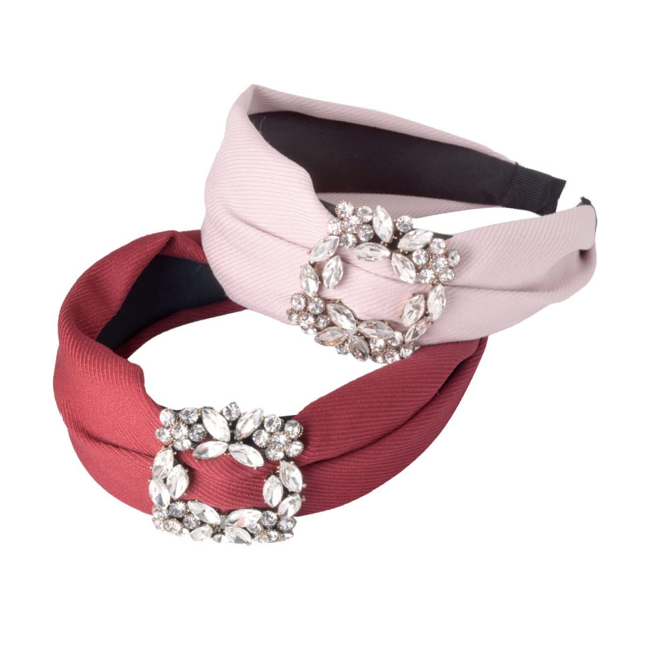 Abaodam 3stücke Klassischer Haarschmuck Für Damen Eleganter Breiter Haarreif Mit Strass Für Besondere Anlässe Weinrot Für Hochzeiten Und Feiern Als Für Frauen Und Mädchen