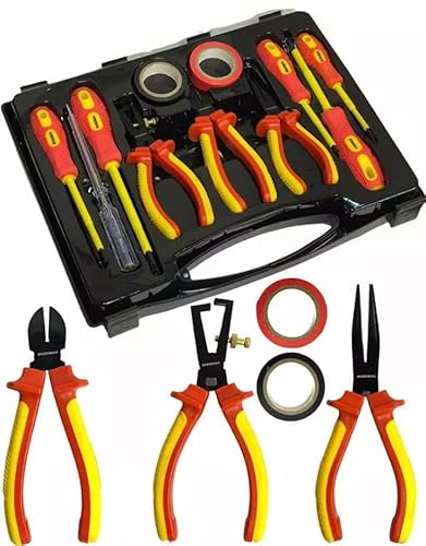 PaulStore 11PCS Electricians Screwdriver Set Electrical Fully Insulated Tool W/Kit Case - Image 6