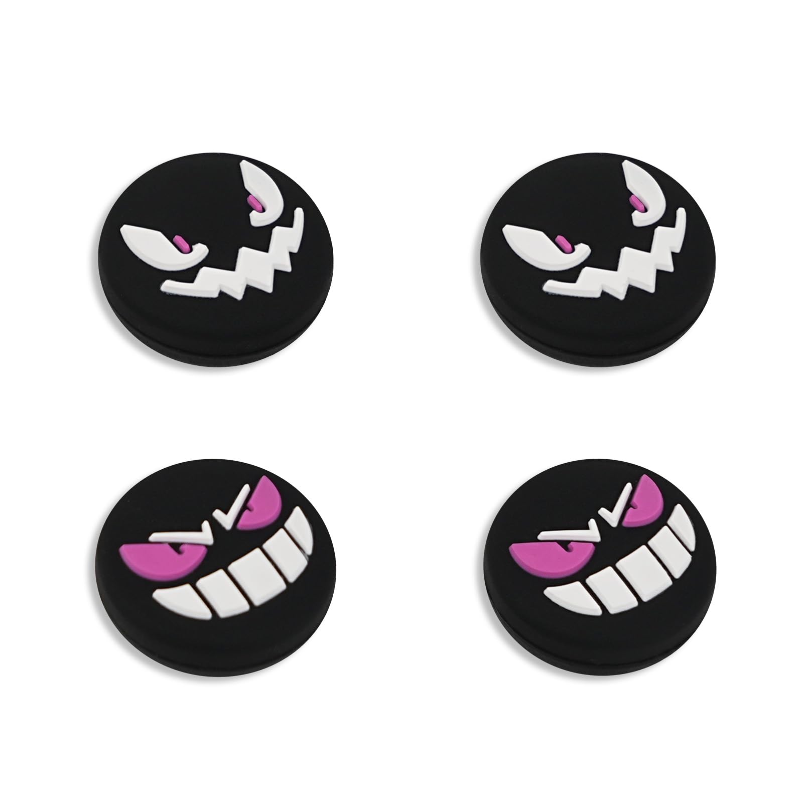 TIKOdirect Thumb Grips Caps Compatible with Switch 1/OLED/Lite, 4PCS Kawaii Joystick Cap Grip Soft Silicone Cute Switch Thumb Grips Protective Ergonomic Button Cover, Black G