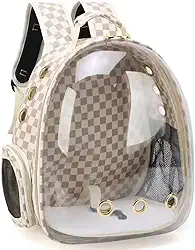 Mochila Pet Courino Luxo Gato Cachorro Astronauta Transparente Bolsa Transporte Visão 360° para Passeio e Viagem Bolha Panorâmica, Tapete interno courino