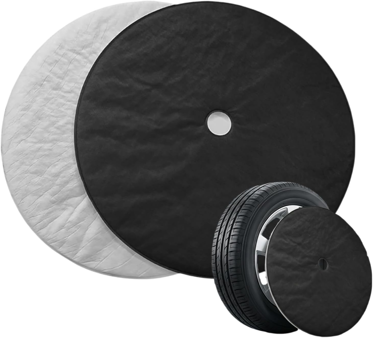 Spare Tire Sound Insulation Pads Car Tire Sound Dampening Wrap Automotive Wheel Round Car Trunk Cotton for Automotive Accessories