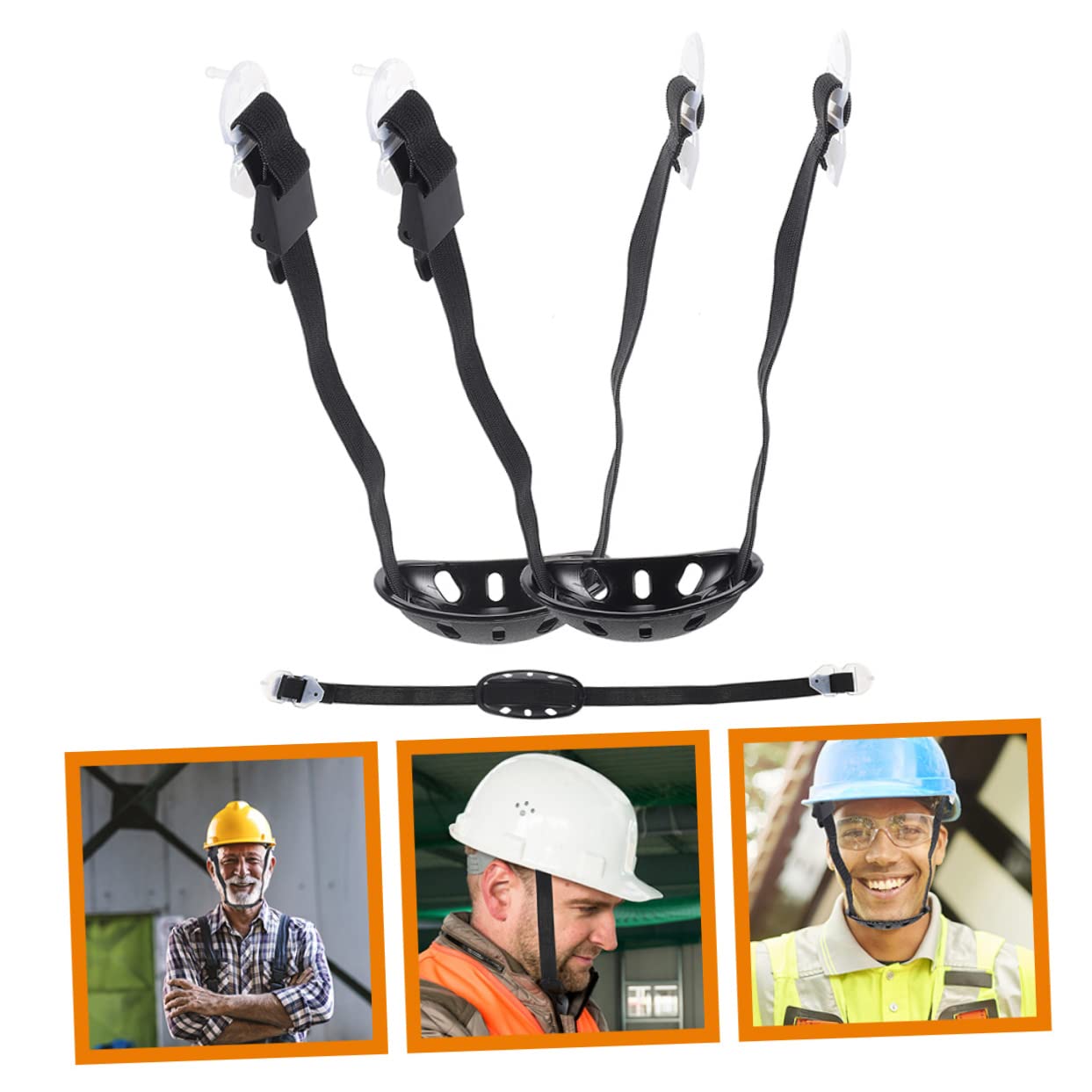 ifundom Sottogola Del Casco Cinghie Elmetto Con Sottogola Bande Elastico Mento Cinturino Per Casco Regolabile Sottogola Resistente All'usura Plastica Black