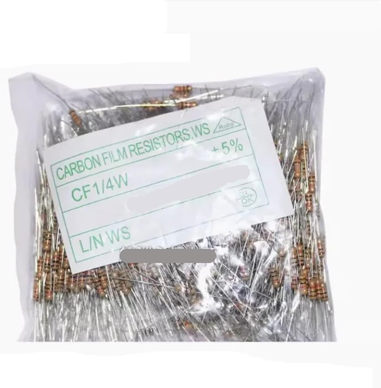 AVXANKTG 10PCS 1/4W 360R/390R/430R/470R/510R カーボンフィルム抵抗器 360/390/4