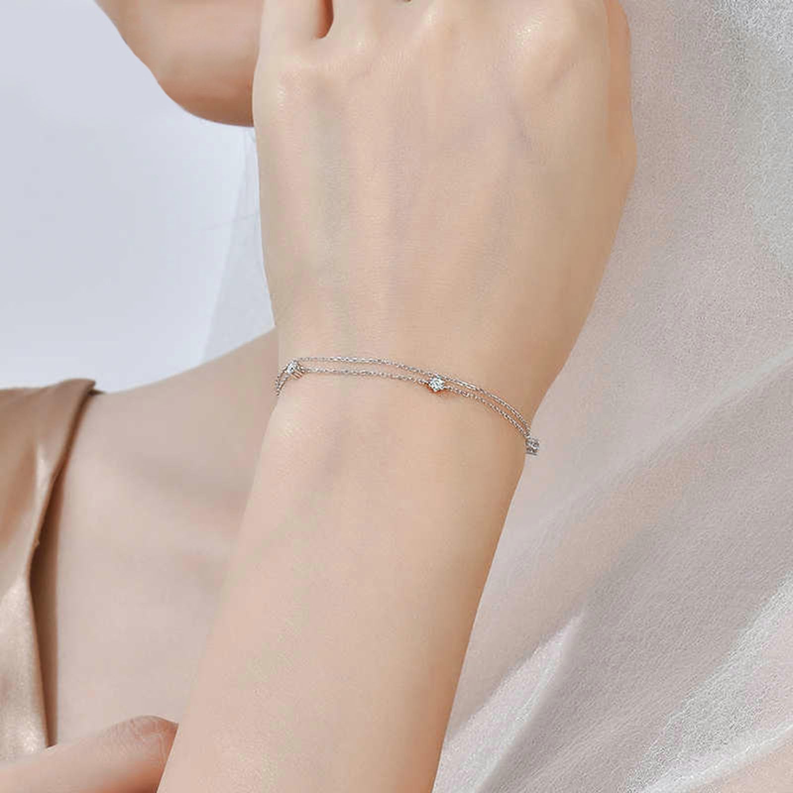 Pulsera de mujer de 21 a 23 cm, platino 950