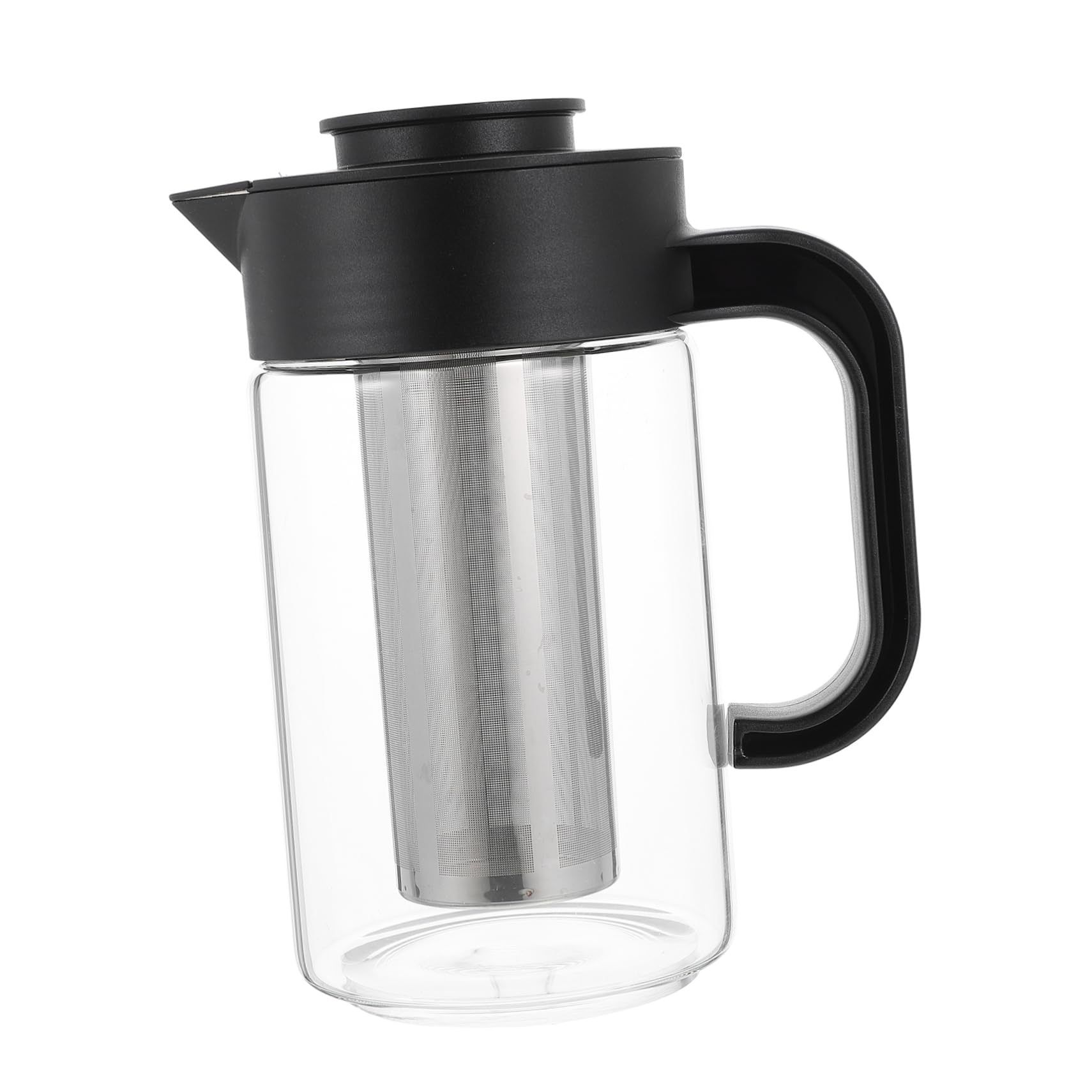 Jarra de Agua de Vidrio Negra 1000ml de Acero Inoxidable