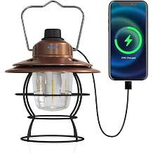 LED Camping Laterne Wiederaufladbar Dimmbar Tragbare Vintage Outdoor Laterne 2700-6500K Wasserdicht H ngende Retro Lampe Innen Au en f r Garten Wandern Notfall Kupfer