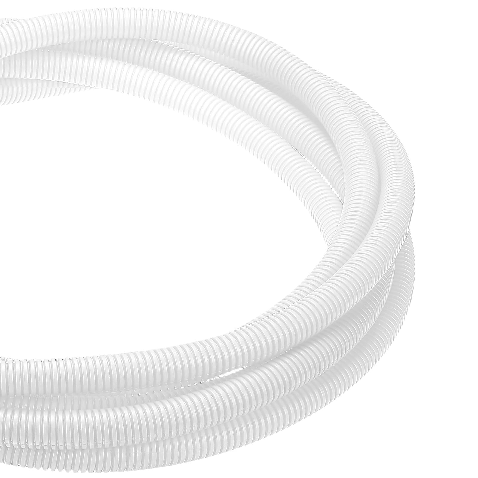 DMiotech 20ft Wire Loom Split Tubing 5/8 Inch, Cord Protectors from Pet Flexible Conduit Cable Management for Office Home Garden, White