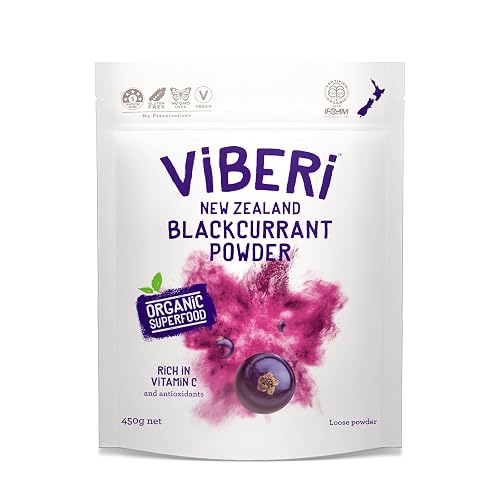 ViBERi Organic Blackcurrant Powder 450g (Loose Powder) | New Zealand
