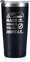 Onebttl Car Racing Gifts Travel Coffee Mug Tumbler 590ml/20oz, Racer, Race Car Lover, Stainless Steel Insulated - Repeat